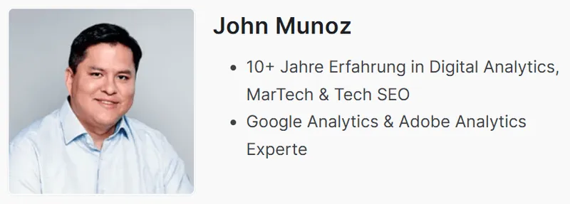 John's experience screenshot